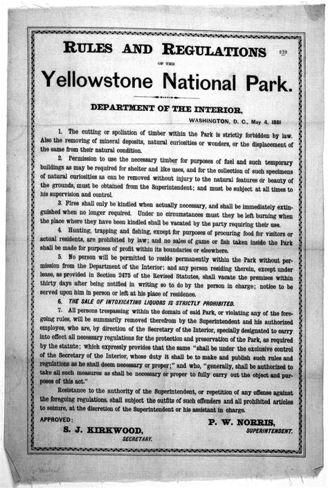 yellowstone national park camping regulations